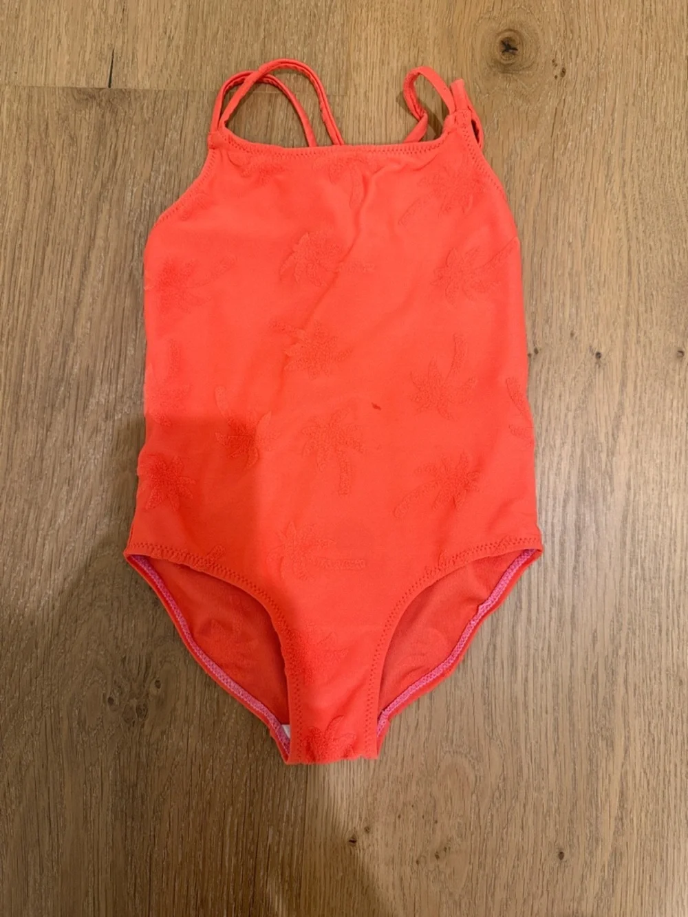 Zara Neon Coral Kids One-Piece Swimsuit